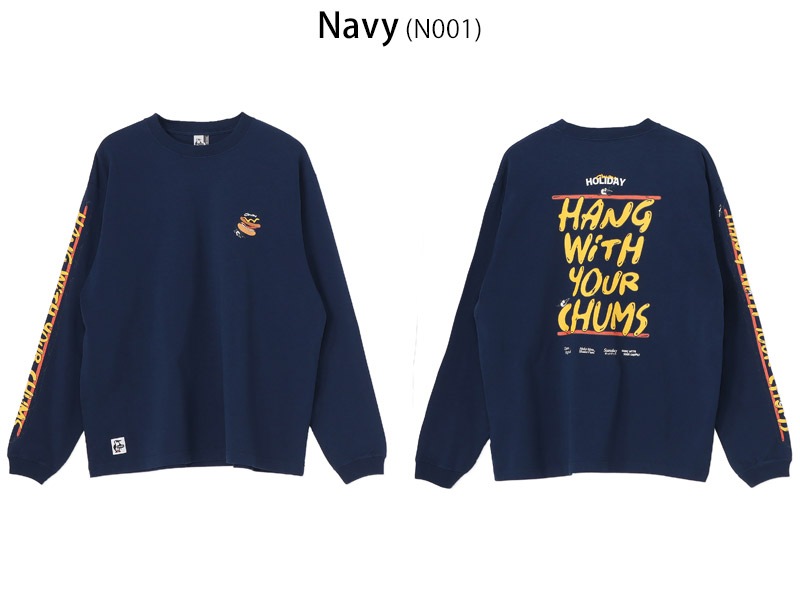 ����ॹ CHUMS CH01-2731 HWYC �ۥå� �ɥå� ���󥰥��꡼�� T����� HWYC HOT DOG L/S T-SHIRT ��� ���� T����� �ȥåץ� Ĺµ ����T ���åȥ��� �����ȥɥ� ������ ι�� �����С������� �Хå��ץ��� �� ���åȥ� 26ss �ղ� ����