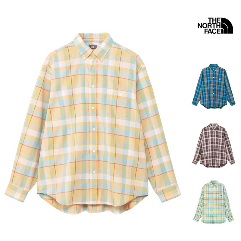 ������ SALE �����Ρ������ե����� THE NORTH FACE ���󥰥��꡼�� �ޥɥ饹 ����� L/S MADRAS SHIRT ����� �ȥåץ� NR12431 ���