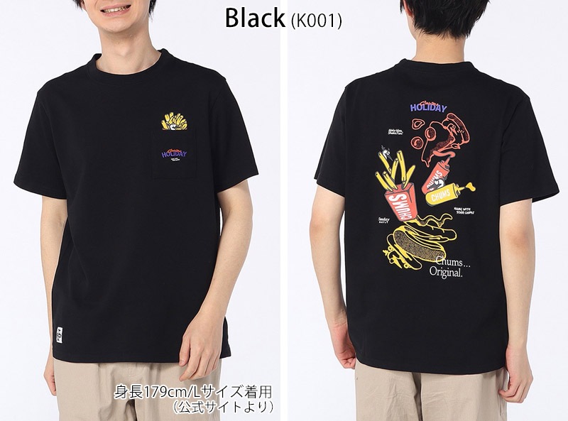 ����ॹ CHUMS CH01-2715 ����� �Х� �ե����� �ա��� �ݥ��å� T����� ANTI-BUG FAST FOOD POCKET T-SHIRT ��� ���� T����� Ⱦµ �ȥåץ� ���åȥ��� �����ȥɥ� ������ �ե��� �����奢�� ��褱 ���� �� ���åȥ� 26ss �ղ� ����