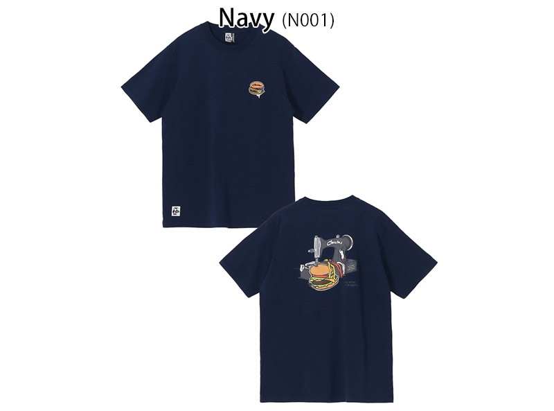 ����ॹ CHUMS CH01-2740 �ϥ�ɥᥤ�� �ϥ�С����� T����� HANDMADE HAMBURGER T-SHIRT ��� ���� T����� Ⱦµ �ȥåץ� ���åȥ��� �����ȥɥ� ������ �ե��� �̳� �� ���åȥ� 100�� �����奢�� �Хå��ץ��� �ɽ� 26ss �ղ� ����