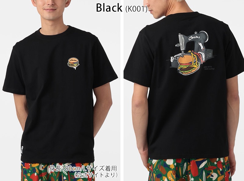 ����ॹ CHUMS CH01-2740 �ϥ�ɥᥤ�� �ϥ�С����� T����� HANDMADE HAMBURGER T-SHIRT ��� ���� T����� Ⱦµ �ȥåץ� ���åȥ��� �����ȥɥ� ������ �ե��� �̳� �� ���åȥ� 100�� �����奢�� �Хå��ץ��� �ɽ� 26ss �ղ� ����