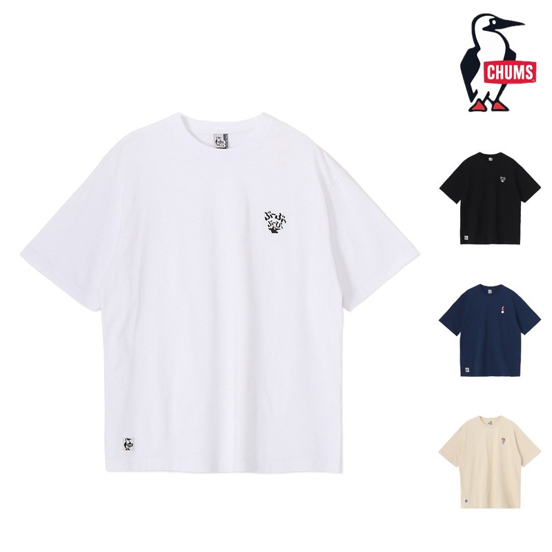 ����ॹ CHUMS CH01-2745 ����ॹ ����֥������꡼ T����� CHUMS EMBROIDERY T-SHIRT ��� ���� T����� Ⱦµ �ȥåץ� ���åȥ��� �ե��� �̳� �����С������� �� ���åȥ� 100�� �����奢�� ����ץ� ���ݥ���� �ɽ� 26ss �ղ� ����