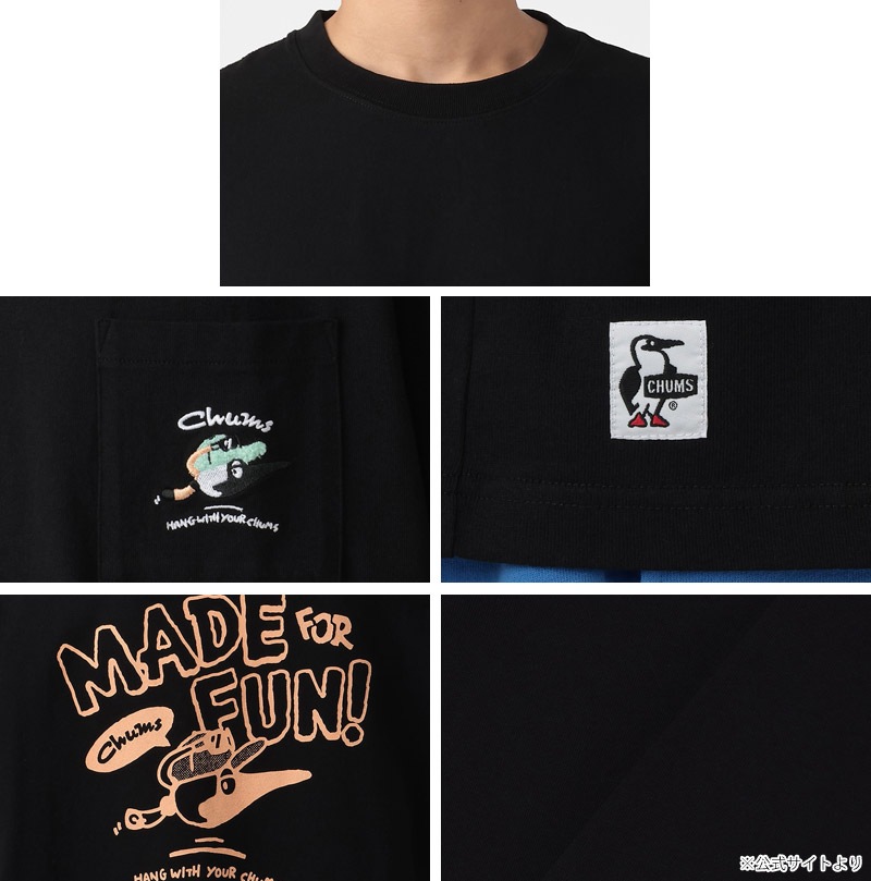 ����ॹ CHUMS CH01-2746 �ᥤ�� �ե��� �ե���! �ݥ��å� T����� MADE FOR FUN! POCKET T-SHIRT ��� ���� T����� Ⱦµ �ȥåץ� ���åȥ��� ������ �ե��� �̳� �� ���åȥ� 100�� �����С������� ���ȥ꡼�� �ɽ� 26ss �ղ� ����