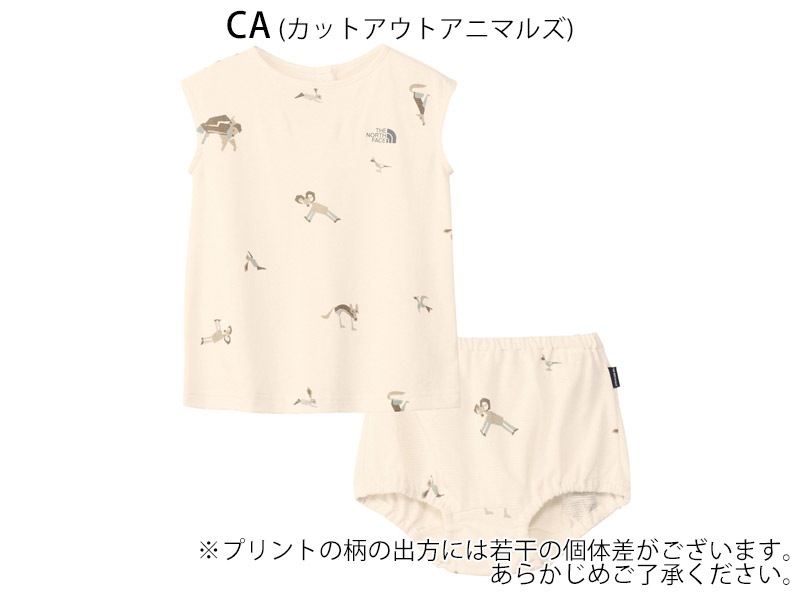 ������ SALE �����Ρ������ե����� THE NORTH FACE �٥ӡ� ��ȥ� �֥꡼�� �ե������꡼�� ���ԡ��� & �֥�ޡ� BABY LITTLE BREEZE F/S ONEPIECE & BLOOMERS ���åȥ��å� �岼���å� NTB12569 �٥ӡ�