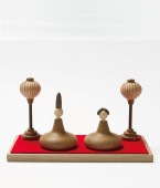 【送料無料】旭川市・三浦木地製作  ひなセット（小）（黒タイプ）|ブラウンBOX|その他