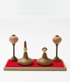 【送料無料】旭川市・三浦木地製作  ひなセット（小）（赤タイプ）|ブラウンBOX|その他