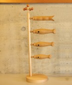 【送料無料】旭川市・三浦木地製作  鯉のぼりセット（No.A / 小タイプ）|ブラウンBOX|その他