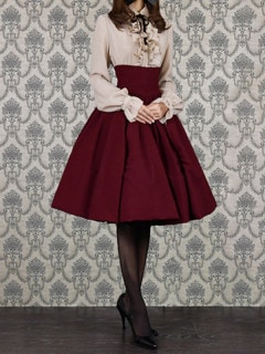 二次元と運命が交差するコーディネートセット　ベージュ×ボルドー