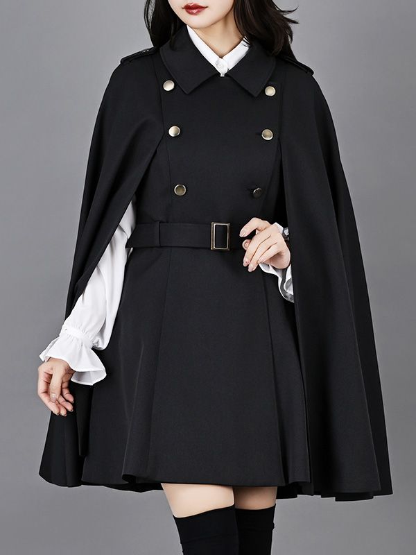 クロークコート　ブラック