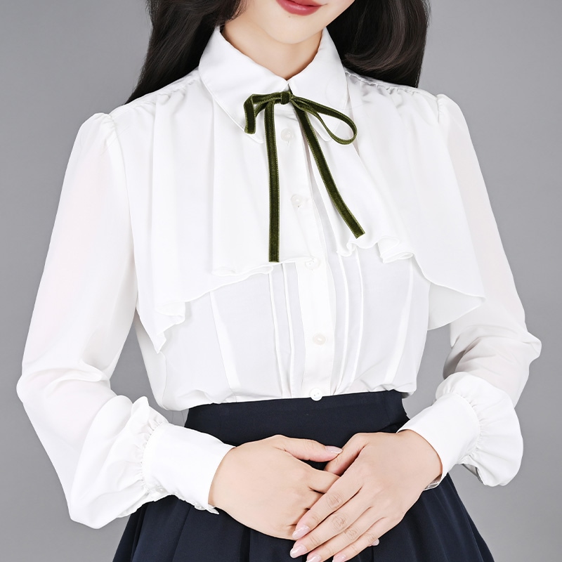 【新品】&エルシー　和彫ブラウス 洗える]二重織ガーゼドットブラウス(ブラウス・シャツ) | GIANNI