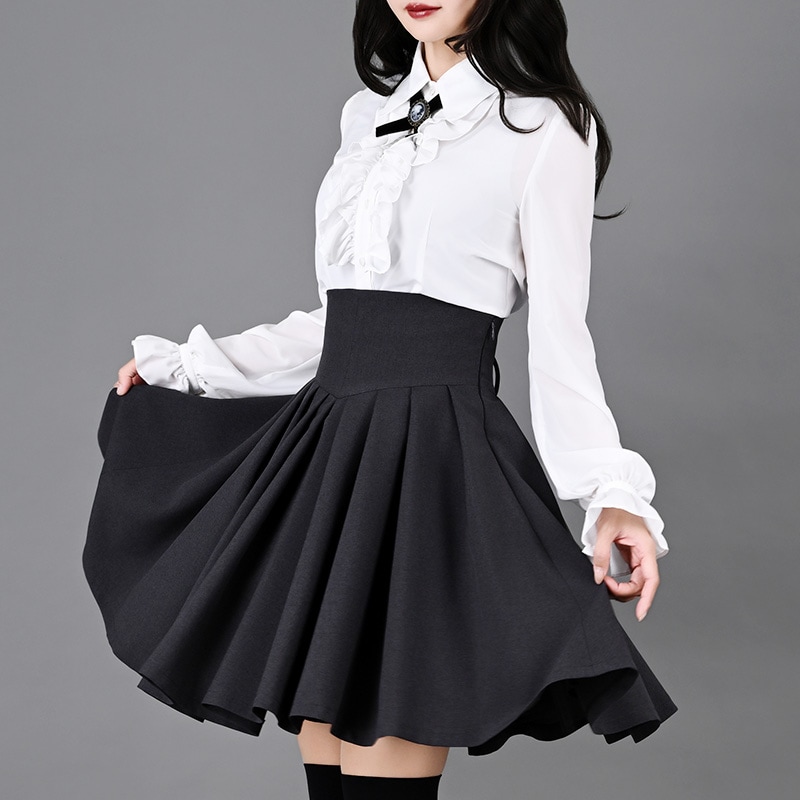 二次元と運命が交差するブラウス　ホワイト