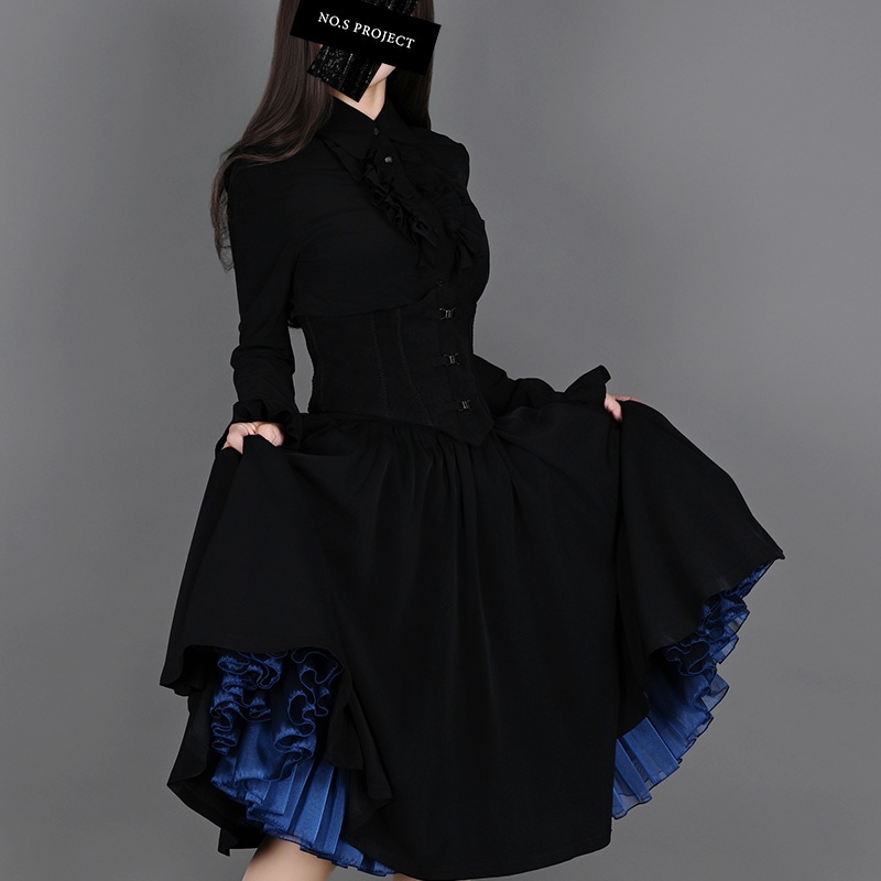 二次元と運命が交差するブラウス ブラック | NO.S PROJECT