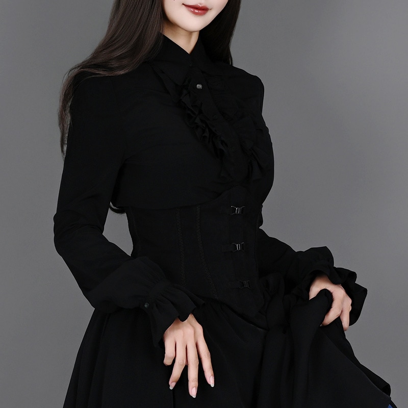 二次元と運命が交差するブラウス ブラック | NO.S PROJECT