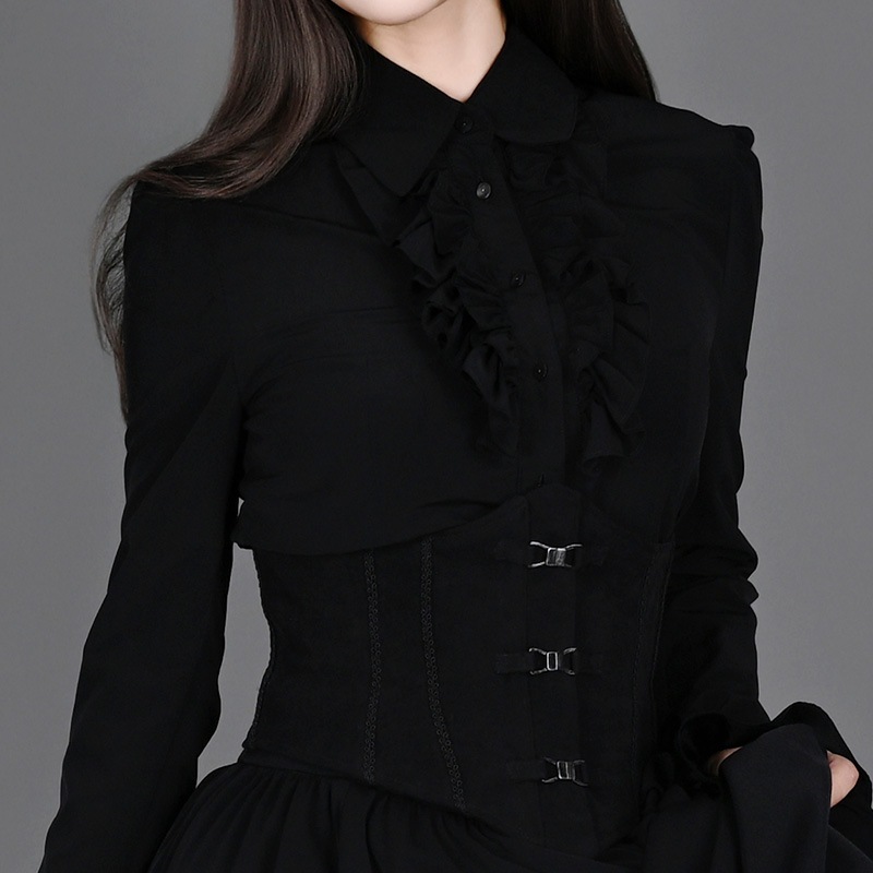 二次元と運命が交差するブラウス ブラック | NO.S PROJECT