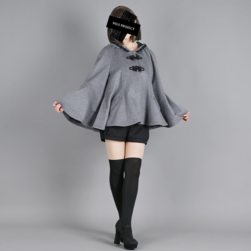 フレアショートコート グレー | NO.S PROJECT