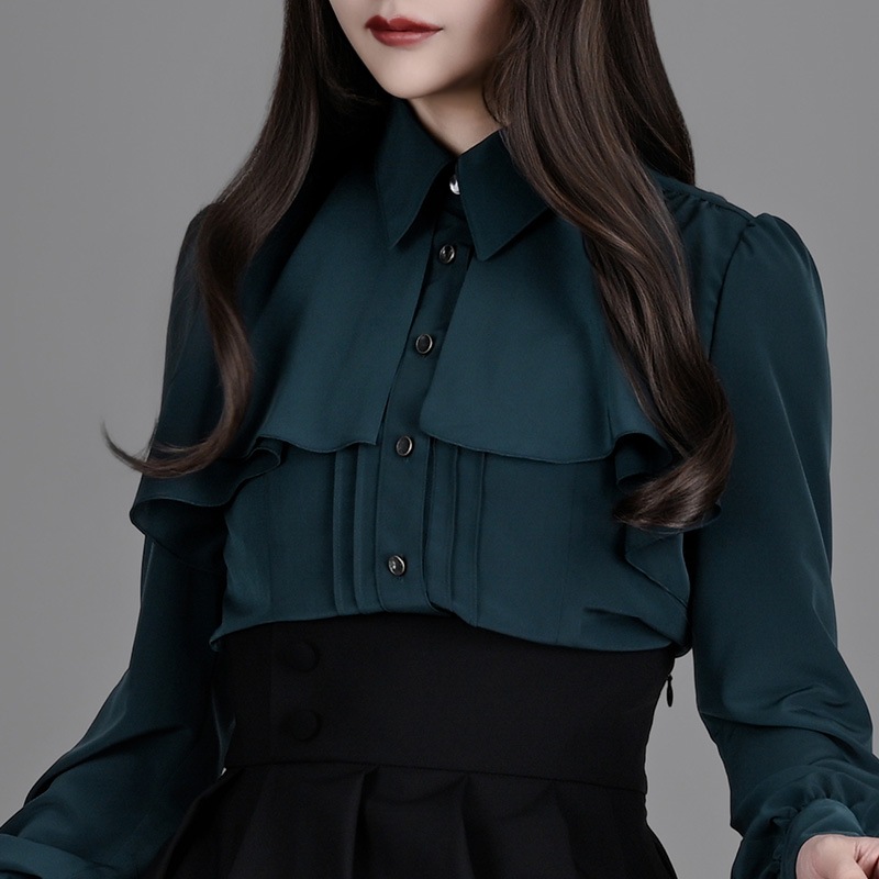 シィエルブラウス　ブルーグリーン