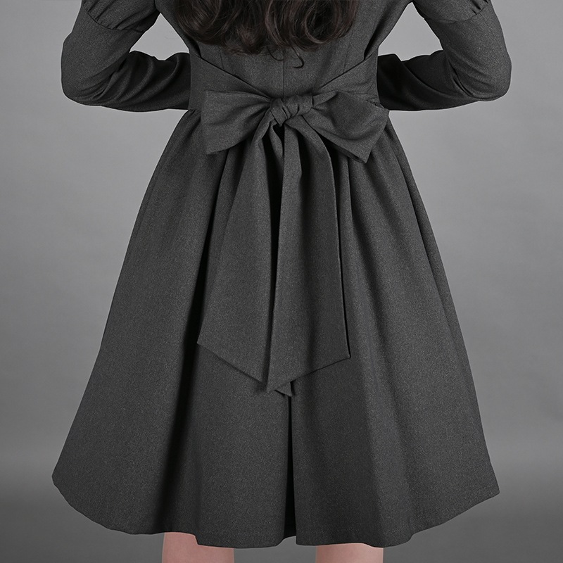 クラシックレトロワンピース チャコールグレー No S Project