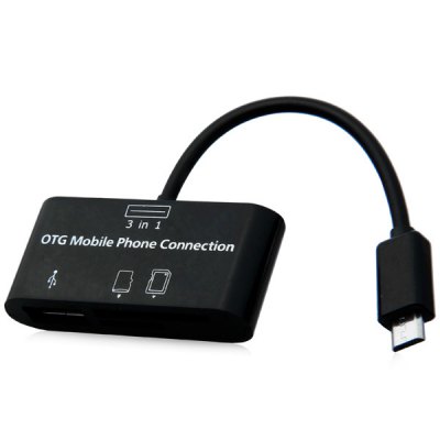 3 in 1 Micro USB ɥ꡼ SDHC MicroSDб USBϥֵǽդ