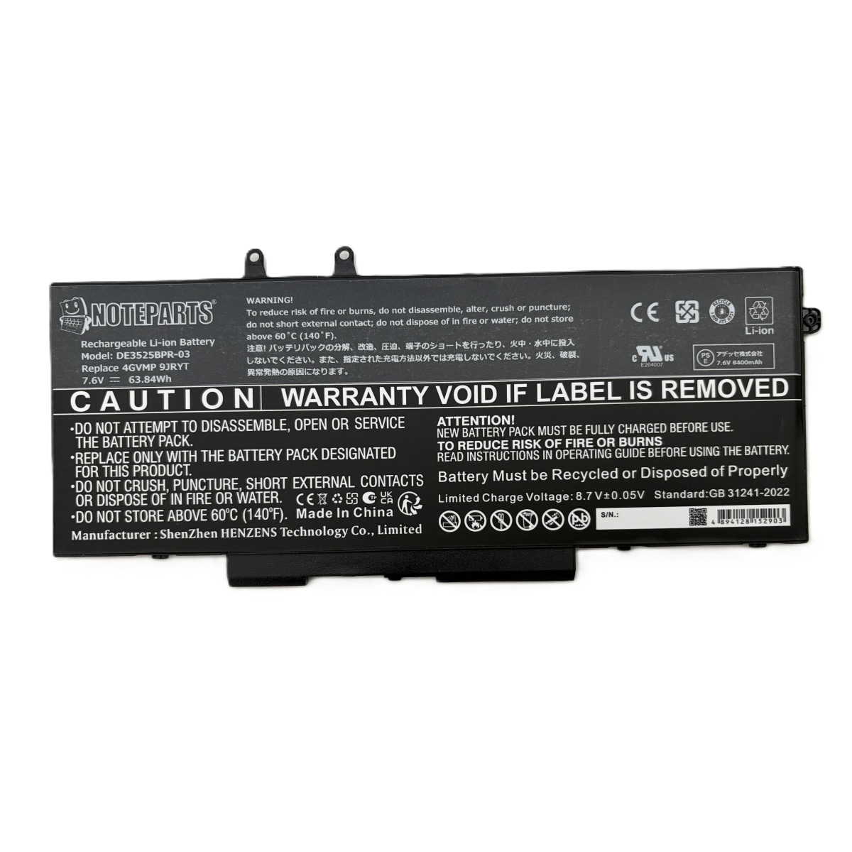 Dell �ǥ� Latitude 14 5400 5500 Precision 3540 �Хåƥ꡼ 4GVMP 9JRYT�б�