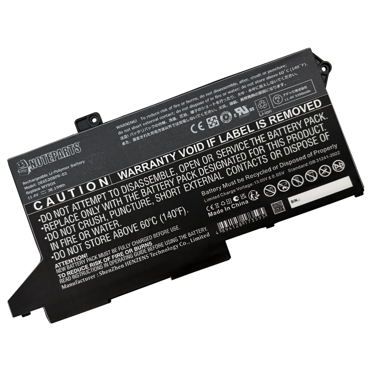Dell �ǥ� Latitude 5420 5520 Precision 3560 �Хåƥ꡼ 3cell 38.19Wh WY9DX �б�