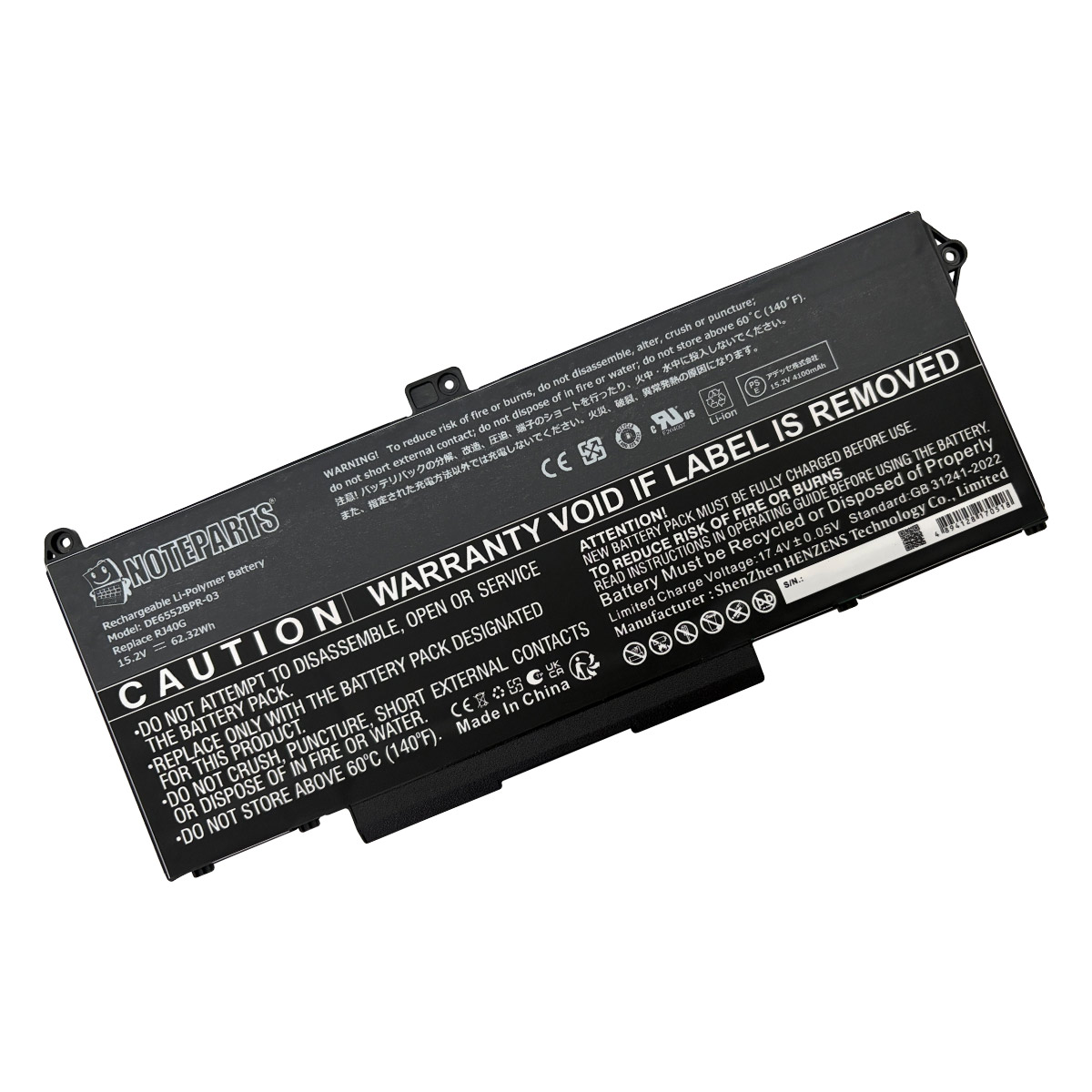 Dell �ǥ� Latitude 5420 5520 Precision 3560 �Хåƥ꡼ 4cell 62.32Wh RJ40G �б�