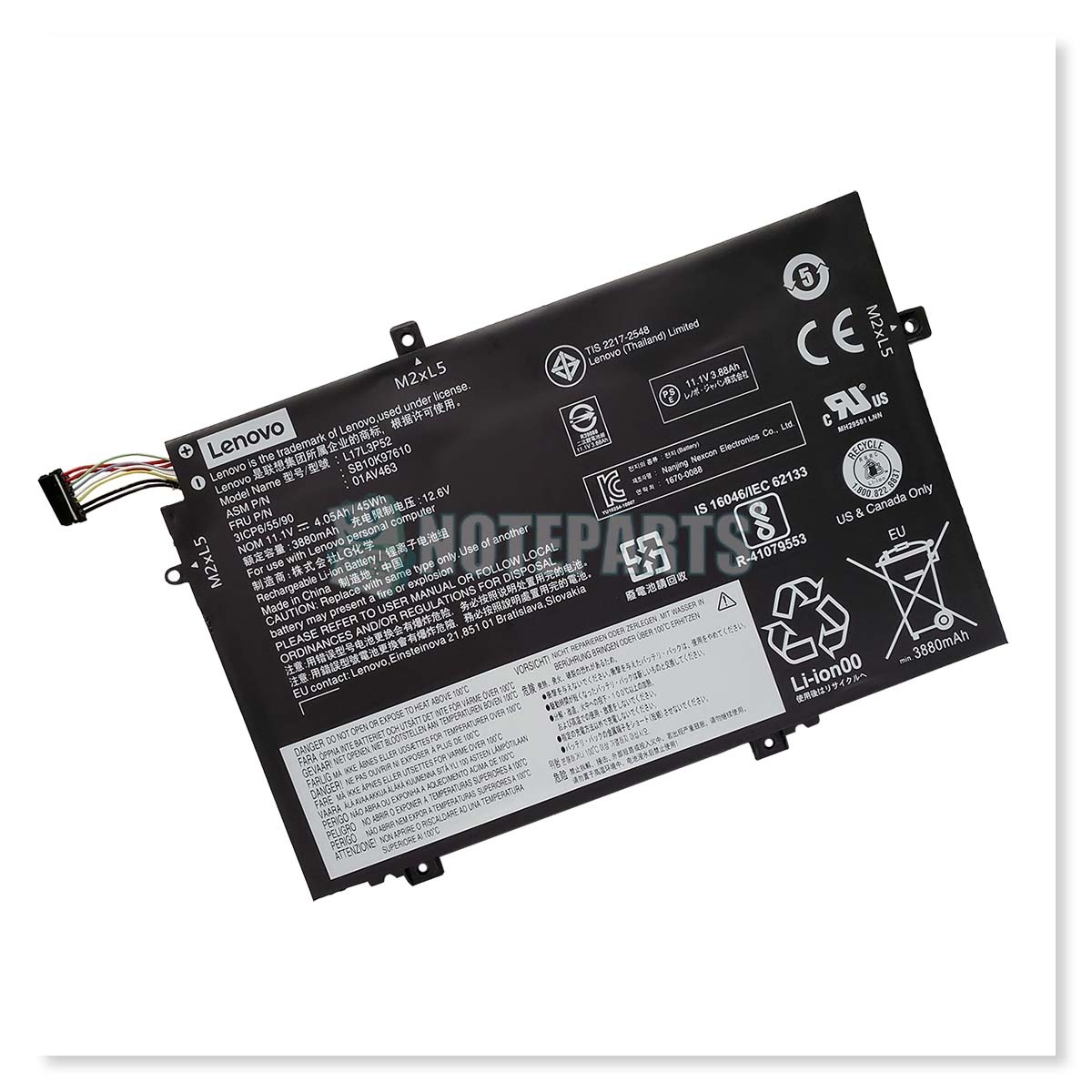 Lenovo���� ��Υ� ThinkPad L480 L490 L580 L590 �Хåƥ꡼ 01AV463 L17L3P52 L17M3P53