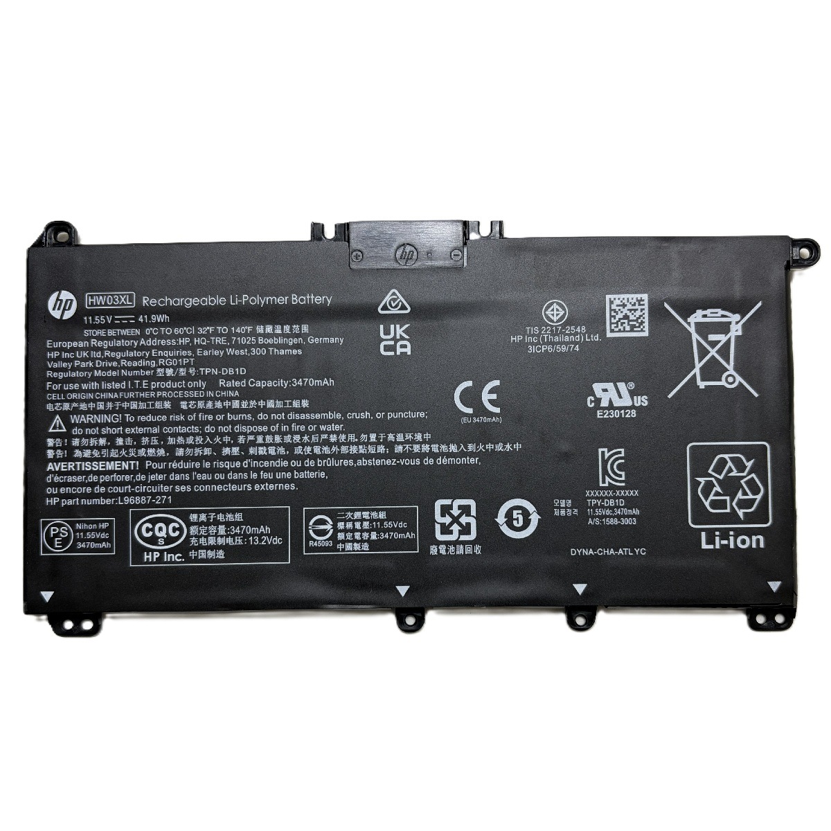 HP���� Pavilion 15-eg0000 15-eh1000 / 240 G9 245 G9 250 G9 255 G8 255 G9 �Хåƥ꡼ HW03XL