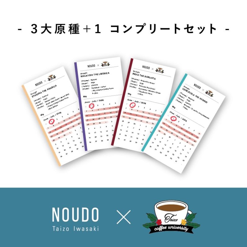 NOUDO×珈琲大学　３大原種+１ コンプリートセット