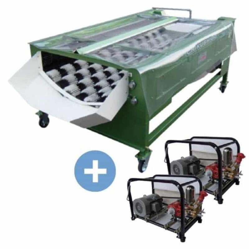 カンショ洗浄機 動噴セット KNK12-2000DAN+KMD-617×2台 10mm×2本 ちくし号農機製作所