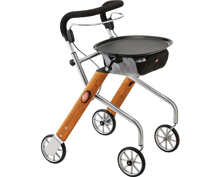 室内専用歩行車 レッツゴーミニ 117504 ウォールナット 1個セット