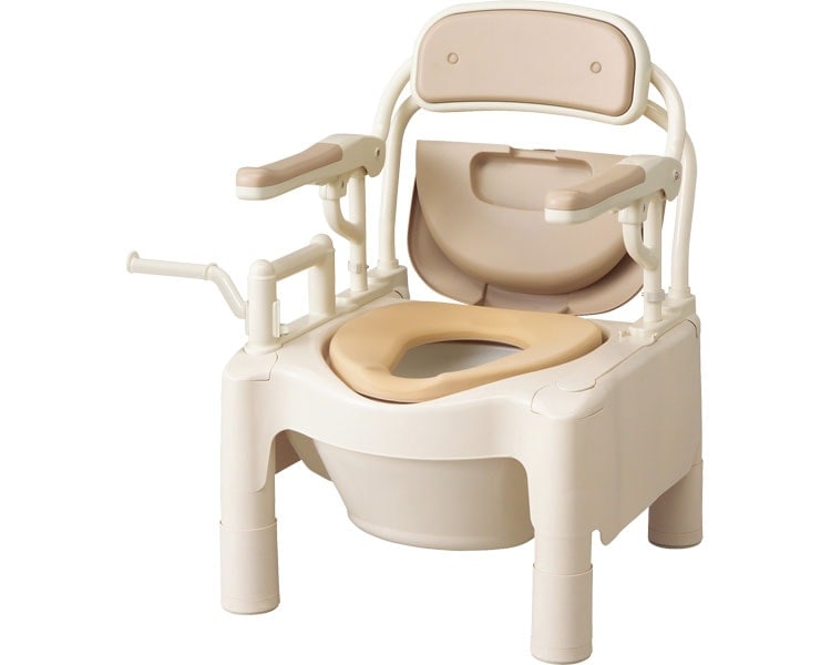 安寿 ポータブルトイレFX-CP はねあげ 534-530 快適脱臭タイプ（ソフト