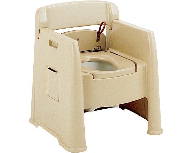 安寿 背付ポータブルトイレ楽立AD 533-155 2個セット 4970210346518