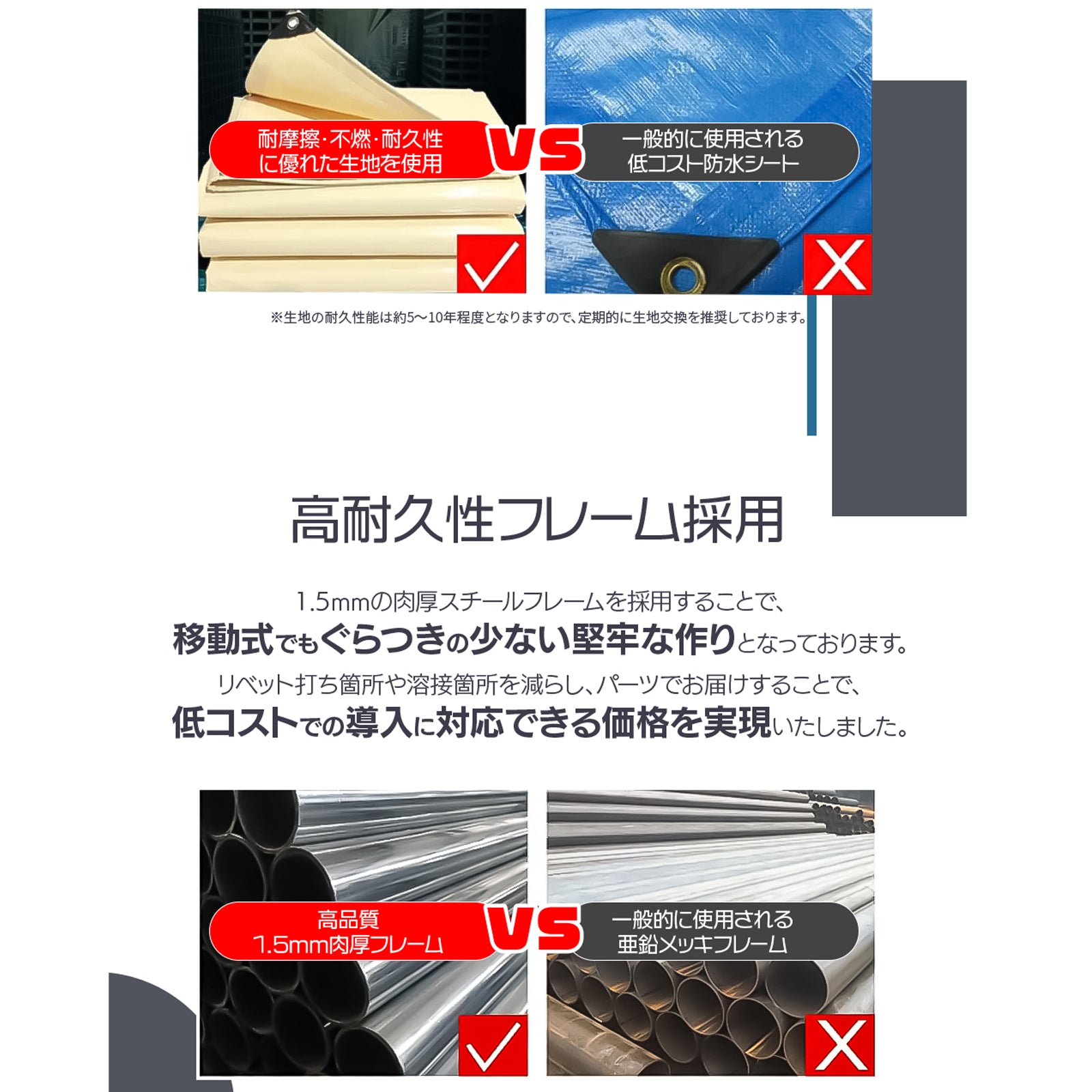 移動式テント倉庫 8×10×4m DOMEDEPOT80TALL SUNGA | 取り寄せ商品