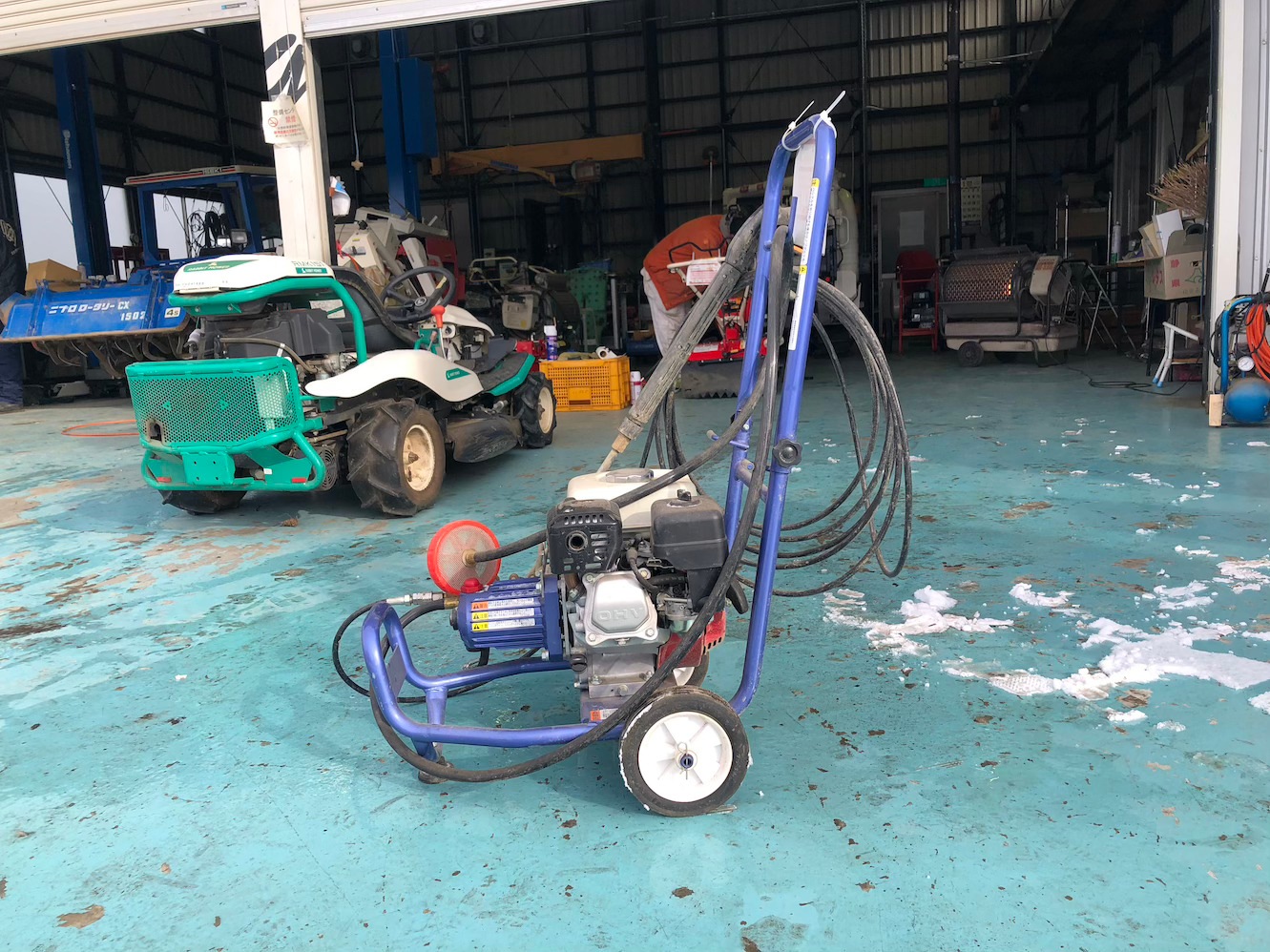 整備待ち】丸山製作所 高圧洗浄機 MKW1209 寸法 (mm、長 × 幅 × 高