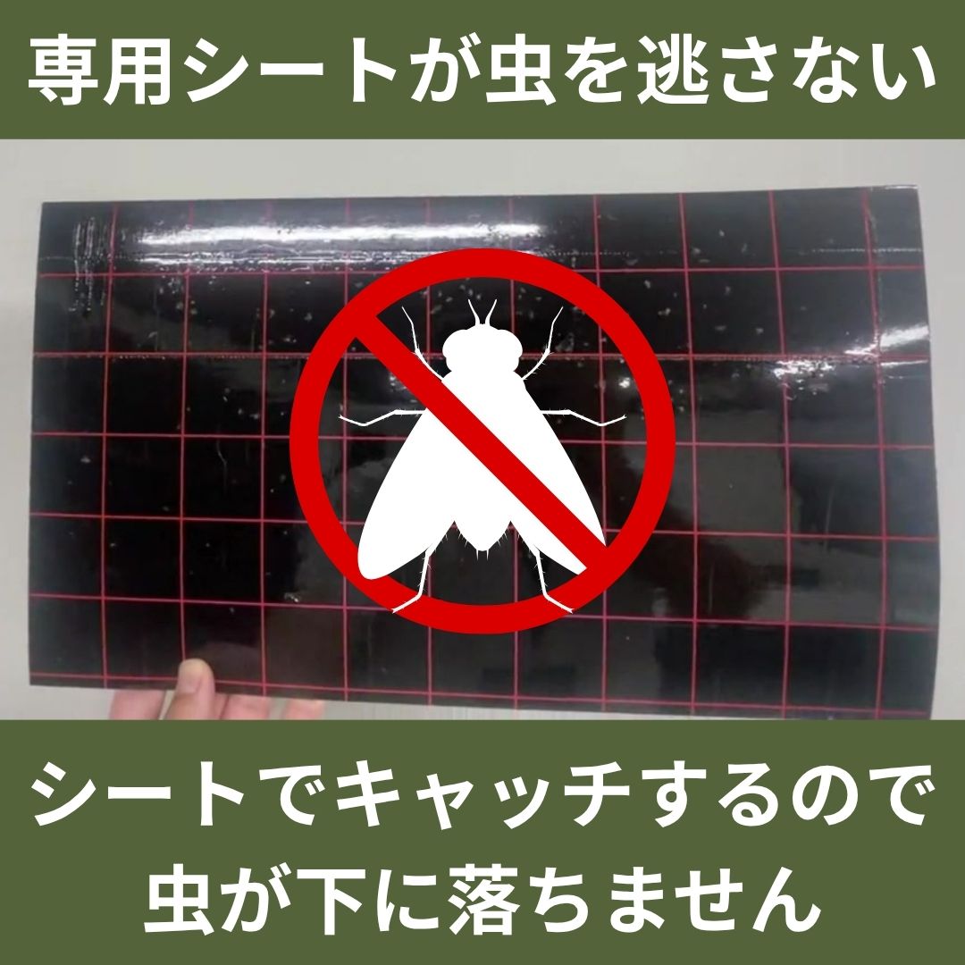 捕虫器 FH6803 ステンレス HACCP 粘着式 NOUKINAVI+（ノウキナビプラス）捕虫シート10枚付き