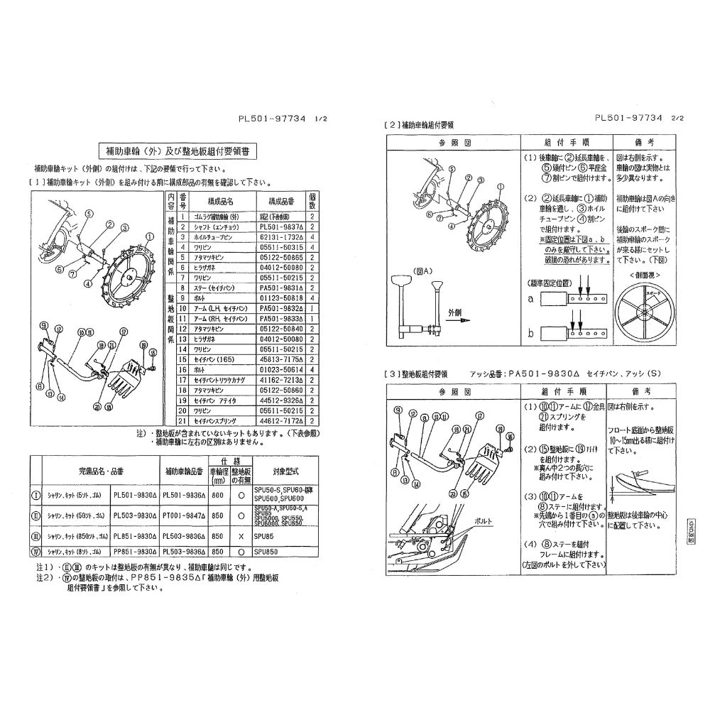 クボタ 補助輪 シャリンキット(5ソトゴム) PR001-98302 田植え機部品