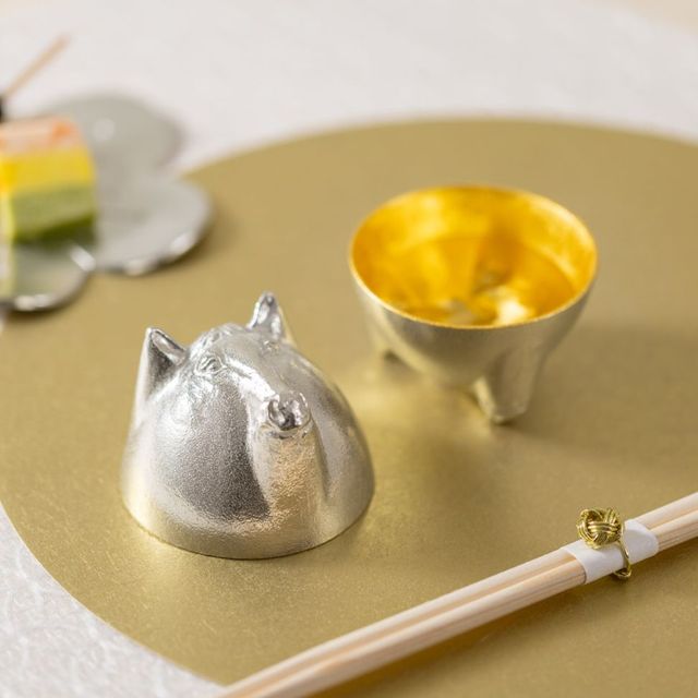 干支ぐい呑 - 金箔｜錫製雑貨・酒器の通販は能作オンラインショップ