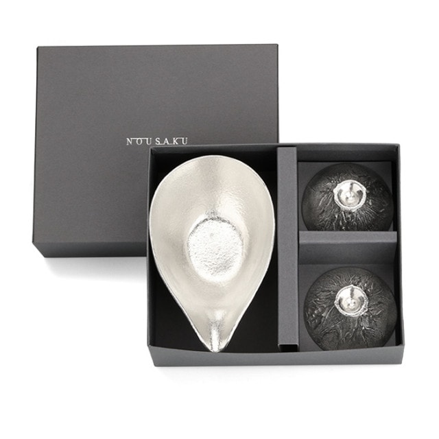 片口 - 大・富士山 2ヶセット｜錫製雑貨・酒器の通販は能作オンライン