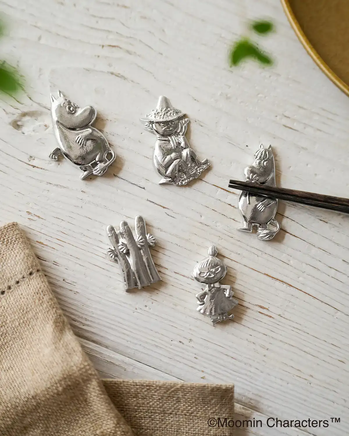能作 MOOMIN ムーミン 箸置 5個セット 箸置 - ムーミンと仲間たち【ムーミンシリーズ】｜錫製雑貨・酒器の
