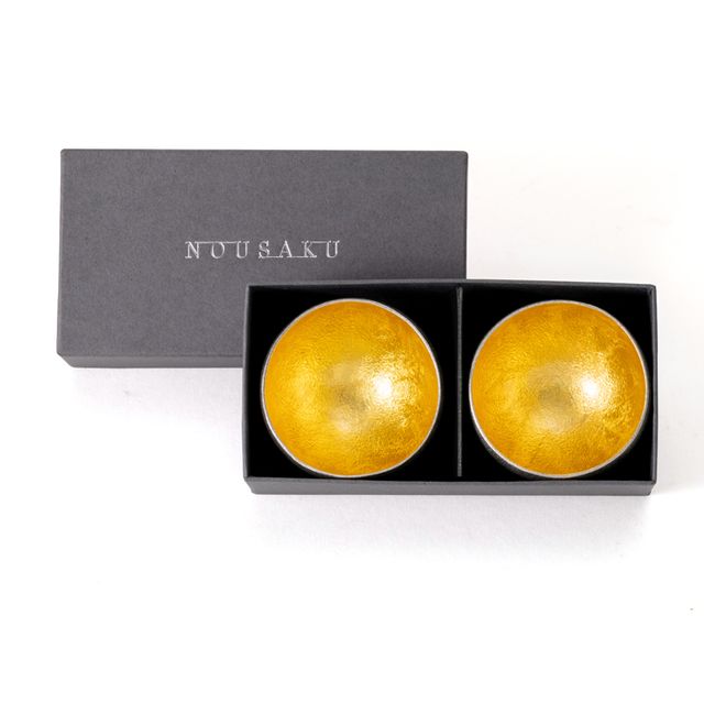 盃 - 喜器（きき）- 1 ・2 - 金箔セット｜錫製雑貨・酒器の通販は能作