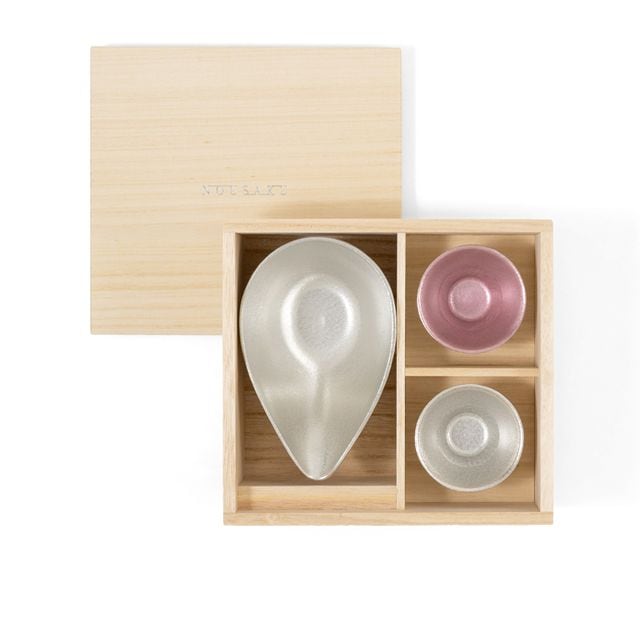 Kuzushi - Yure - ミニ - 淡桜 2ヶセット（桐箱入）｜錫製雑貨・酒器の