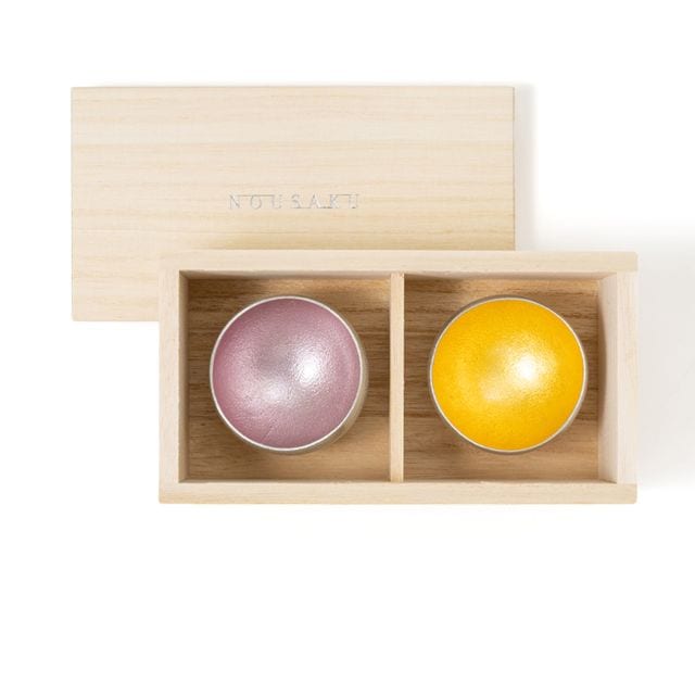 Kuzushi - Yure - ミニ 淡桜・金箔セット（桐箱入）｜錫製雑貨・酒器の