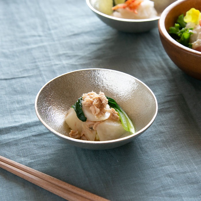 能作 錫製 小鉢 皿 Kuzushi Tare 楽天市場】能作 小鉢 Kuzushi Tare 小 錫製 小泉 誠 Design 還暦