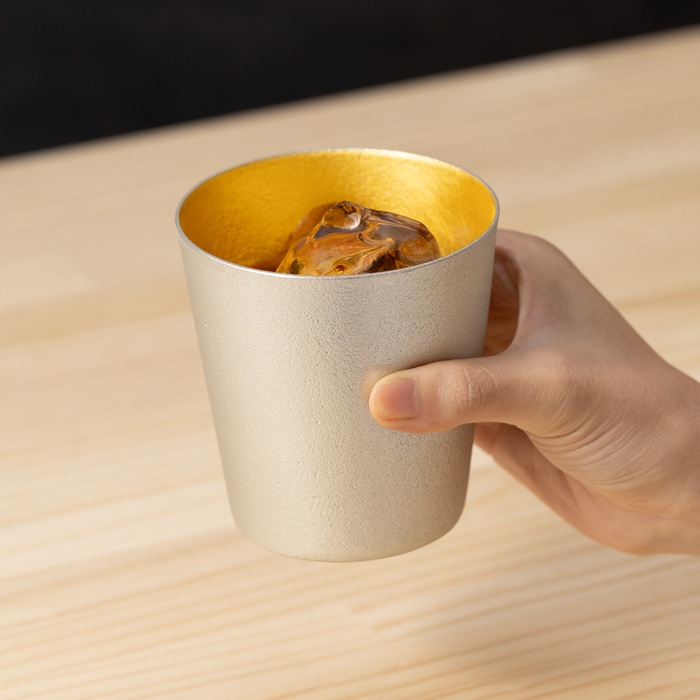 NAJIMIタンブラー - 金箔 2ヶセット（桐箱入）｜錫製雑貨・酒器の通販