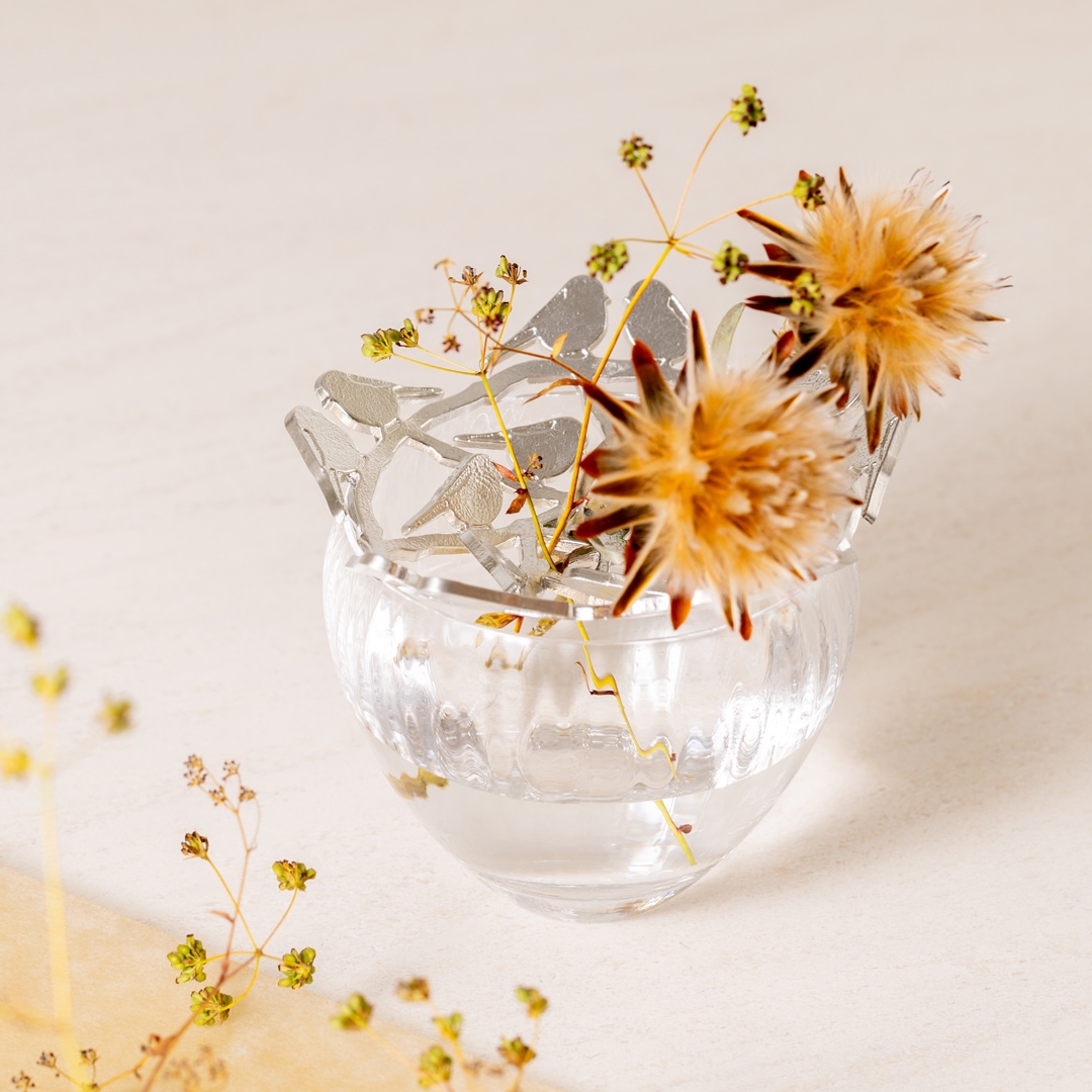 マルチプレート - シマエナガ｜錫製雑貨・酒器の通販は能作オンライン