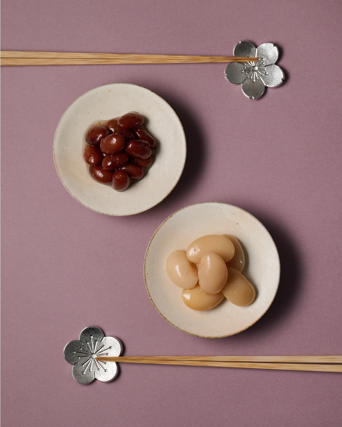 ほんの気持ちギフト（箸置-「花ばな」梅・桜2ヶセット）｜錫製雑貨・酒