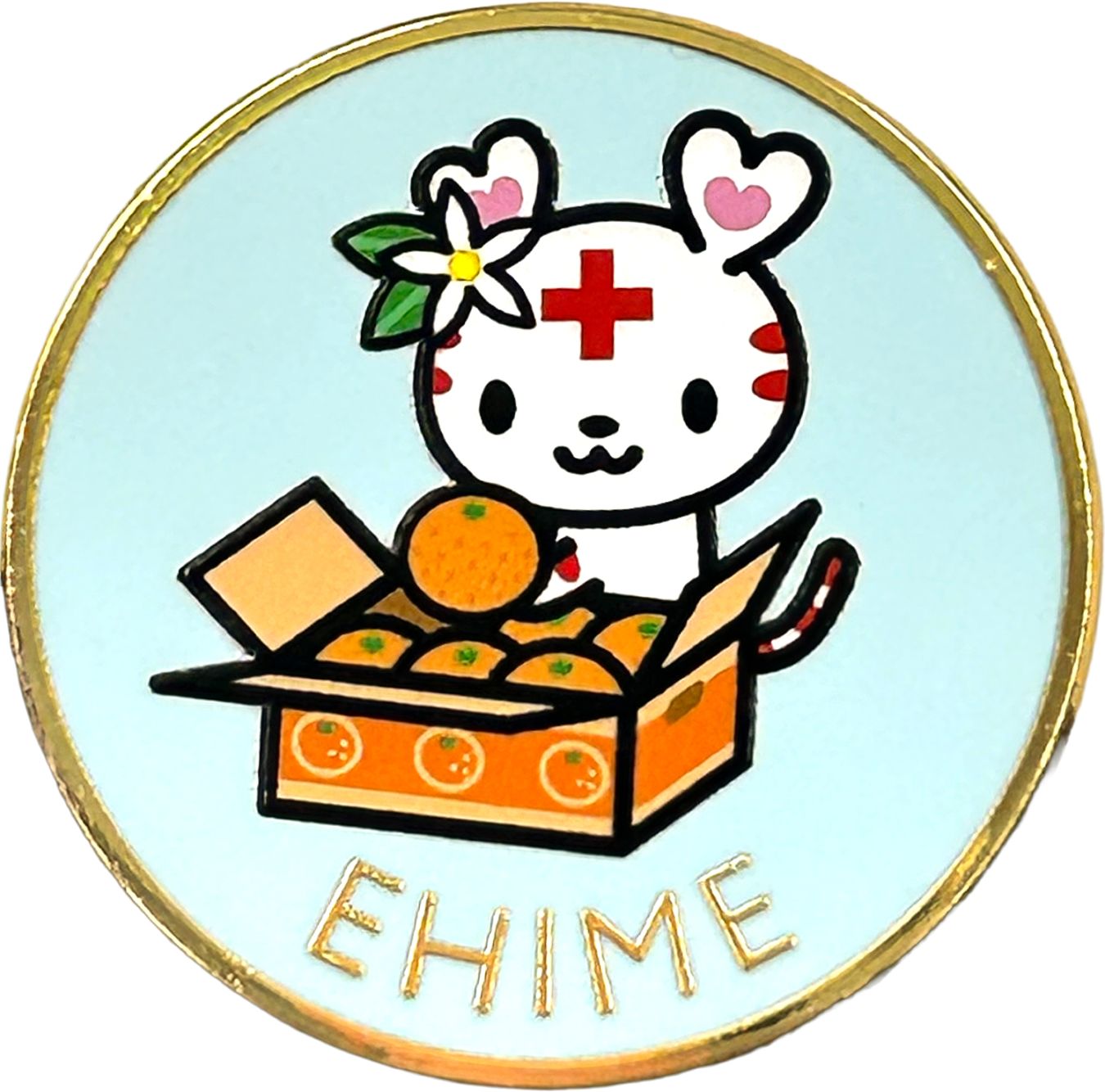 愛媛）ご当地ハートラちゃん ピンバッジ | ピンバッジ | 日赤サービス