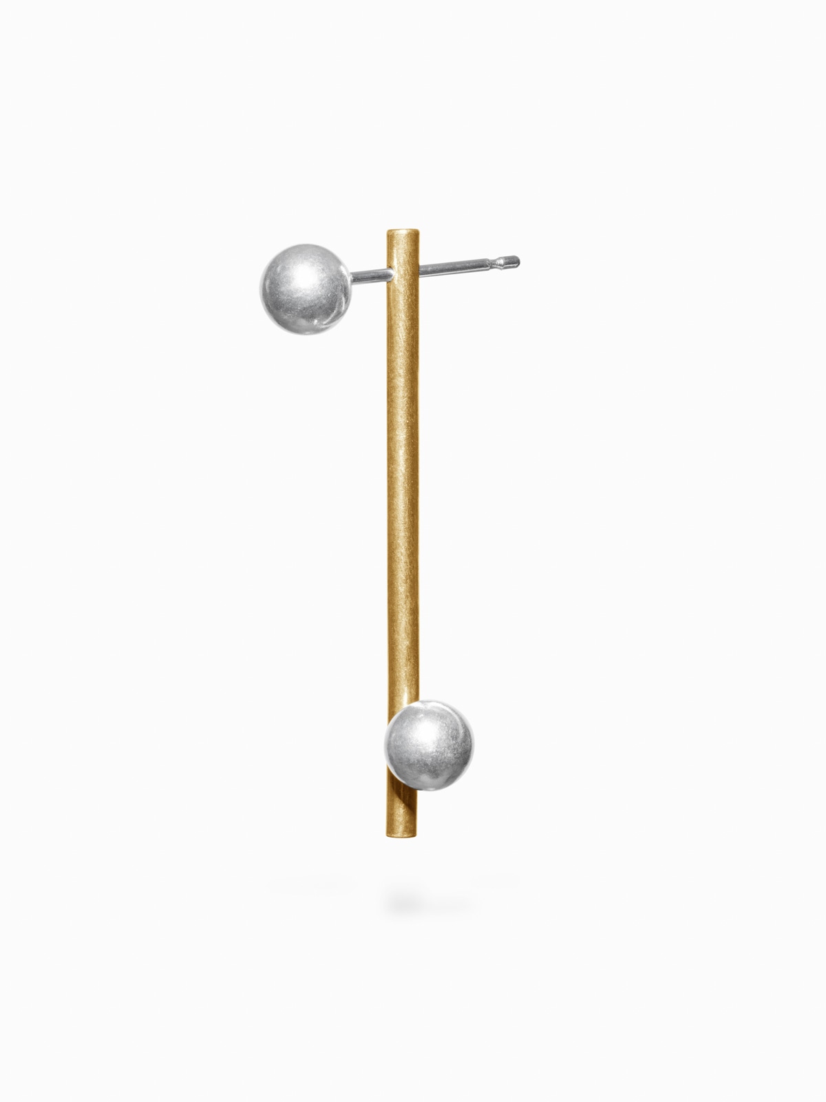 Ball + Back Line Earring, Single [gold]