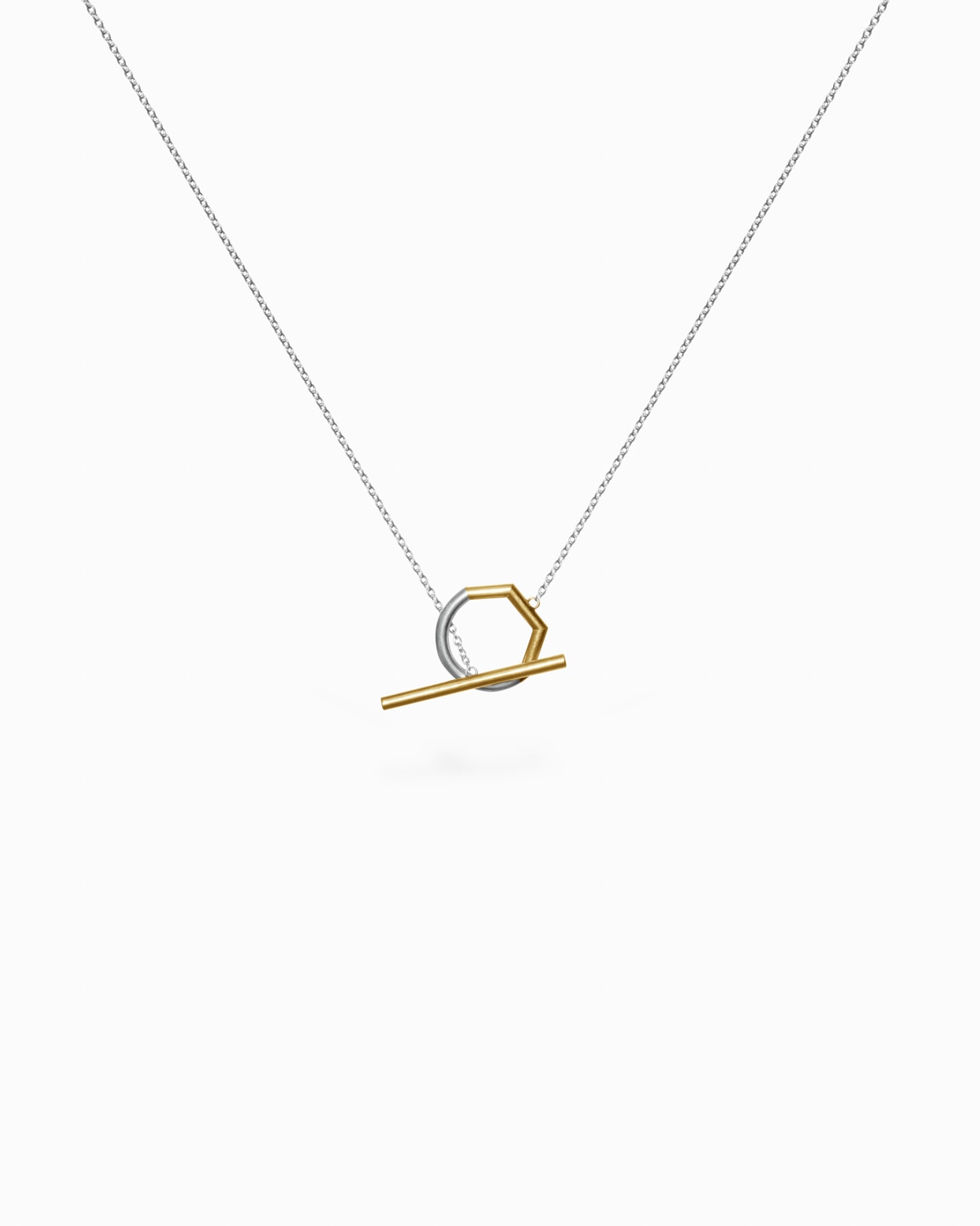 Short Line Toggle Necklace [gold]