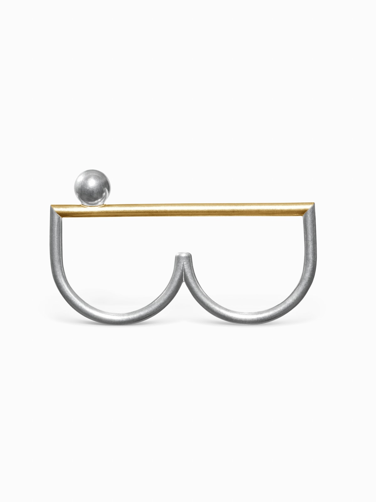 Touch the Line Two-finger Ring [gold]